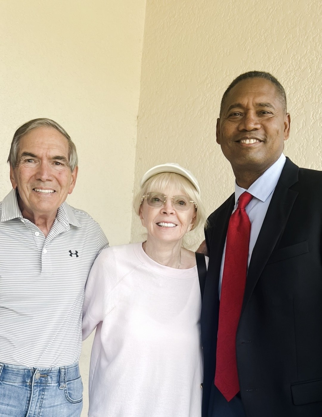 Victor Arias with two influential Southwest Florida Democratic Party community members
